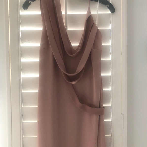 NWT Halston Champagne Blush floor length gown - Picture 7 of 14